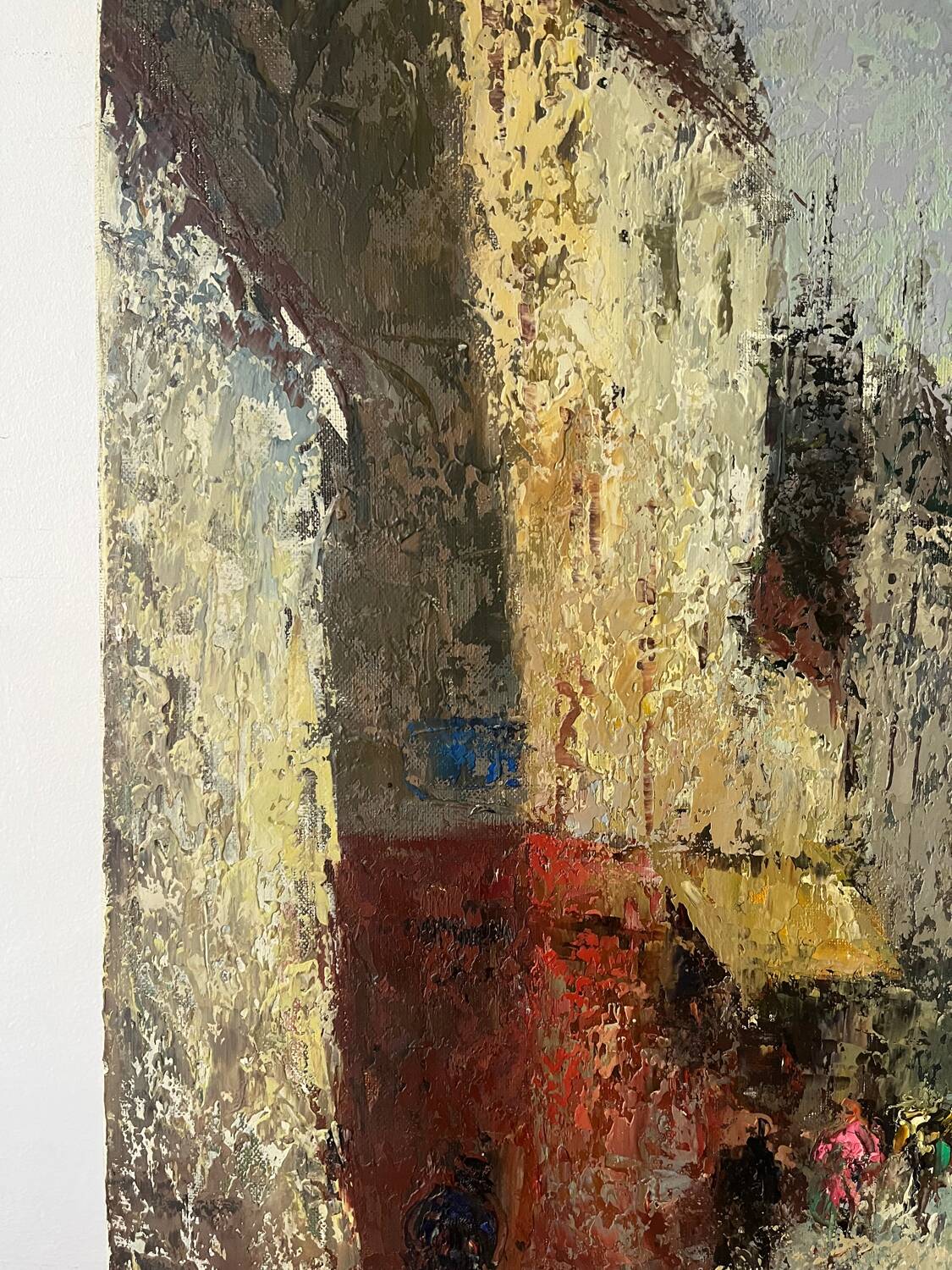 Street scene, oil on canvas, signed 1958