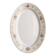 Vintage oval plate Salins model Simone beige with flowers