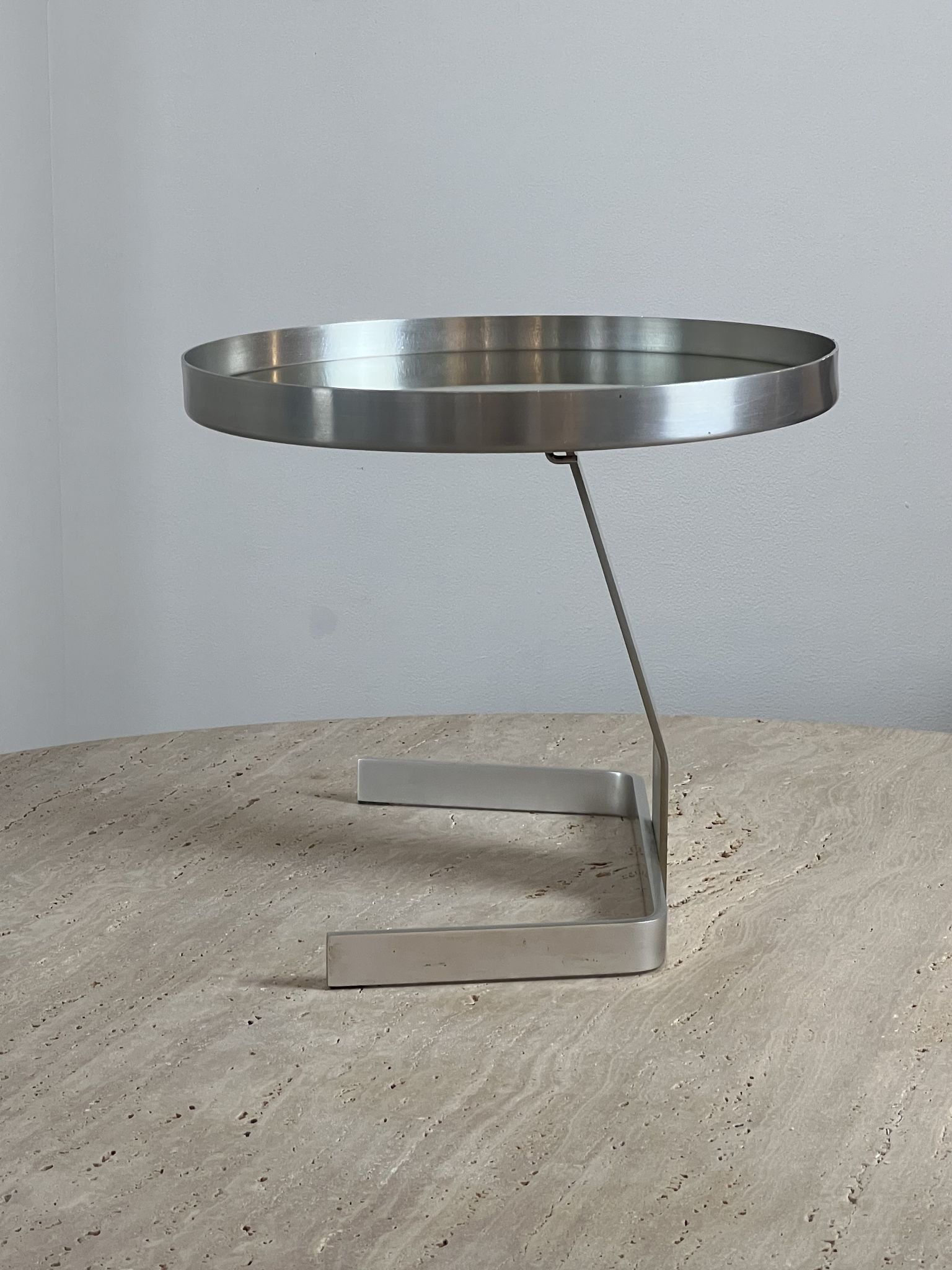 Circular mirror by Pierre Vandel France 70s 47x44cm