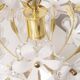 Medium Hollywood Regency style ceiling light, white flowers, Italy, 1960s.