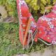 2 vintage floral deckchairs