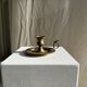 Antique gold hand candlestick with a handle fixed by 3 rivets H8 D13