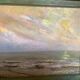 Signed marine painting on hardboard