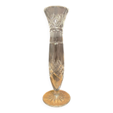 Cut crystal soliflore vase