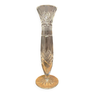 Cut crystal soliflore vase