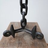 Brutalist style mid-century chain candlestick