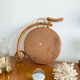 Vintage rattan mirror bike