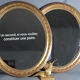 Oval mirror old carved wood gilded gold leaf louis XVI style large format 74x63 cm