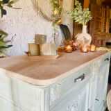 Carved flowered sideboard