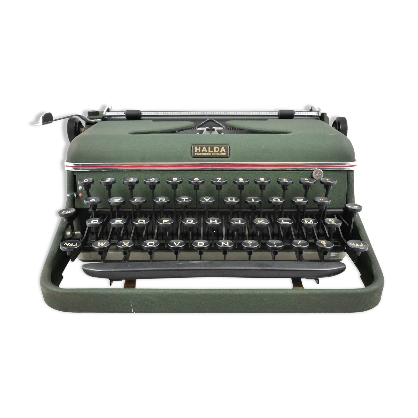 Halda Model P Sweden vintage green typewriter 50