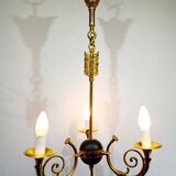 Lustre Empire Flèche 3 lumières Bronze