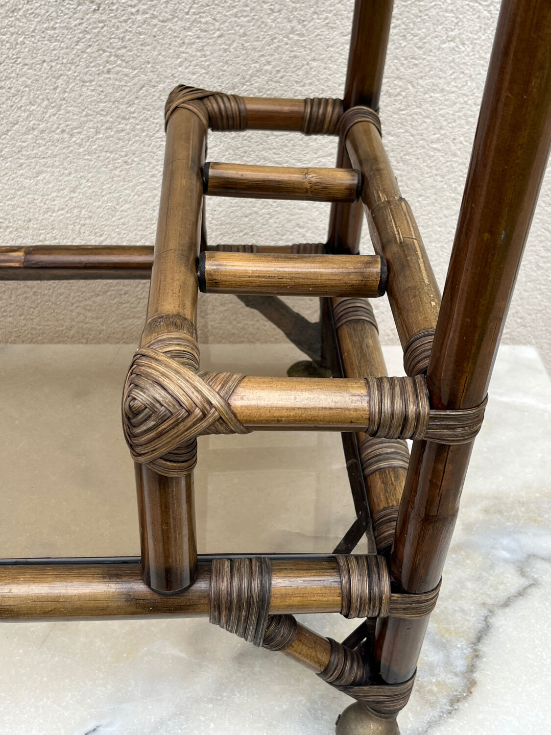 Bamboo bar trolley from the 70s