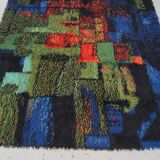 Abstract high pile rya rug from Gilde Muster, 1970