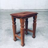 Set of Dutch Art Deco S Handle Stools, 1930s