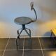 Nicolle industrial architect high chair swivel up adjustable metal gray 1950