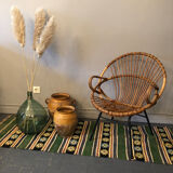 Rattan armchair 50s
