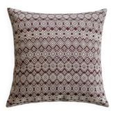 Burgundy and beige Kachin cushion cover (RIDA)