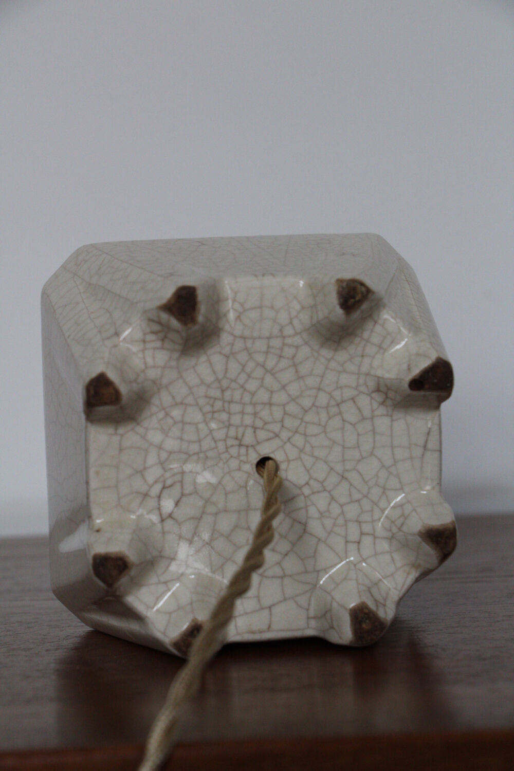 Cracked ceramic lamp art deco 1920