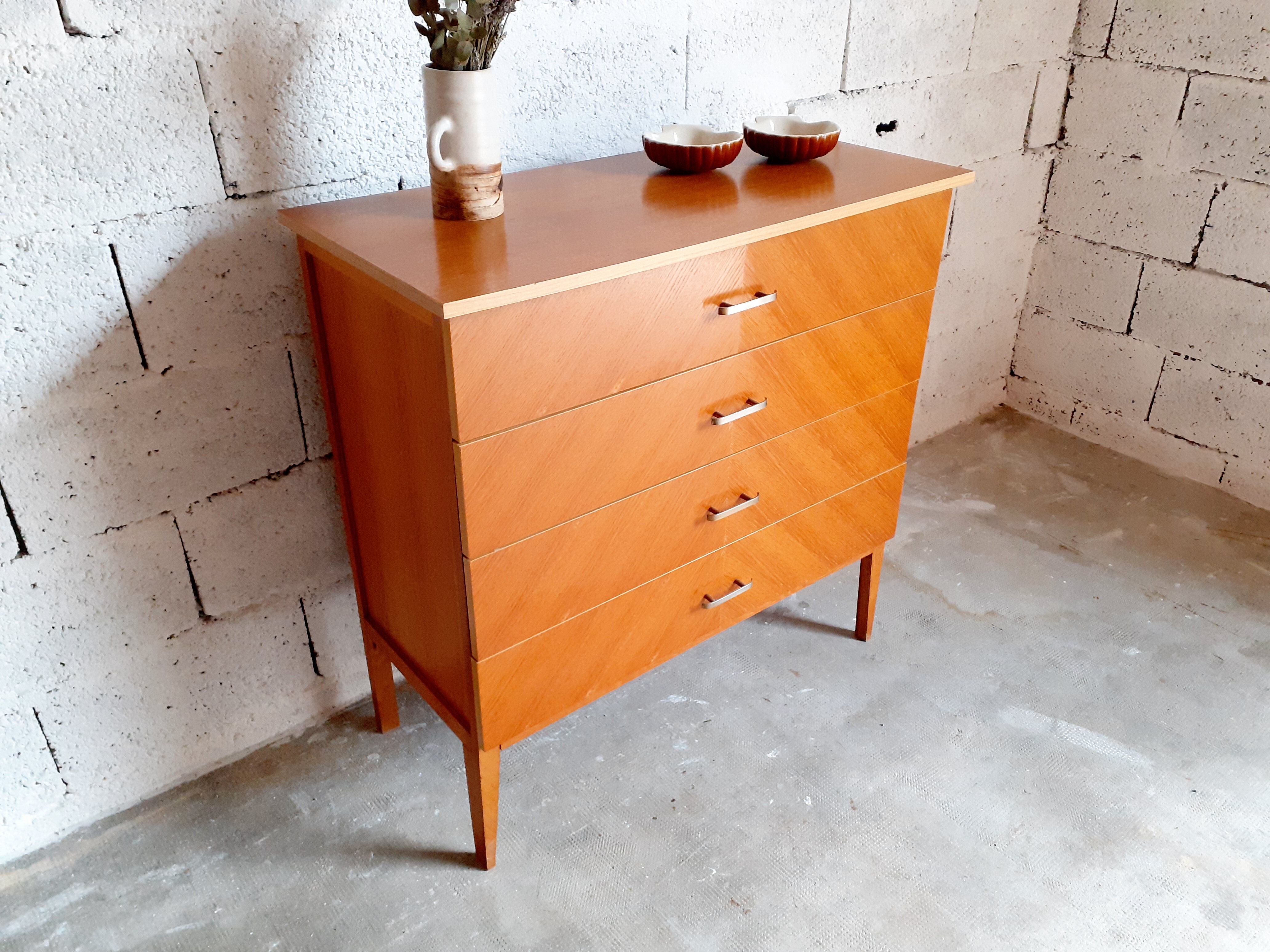 Commode vintage années 50 60 en bois