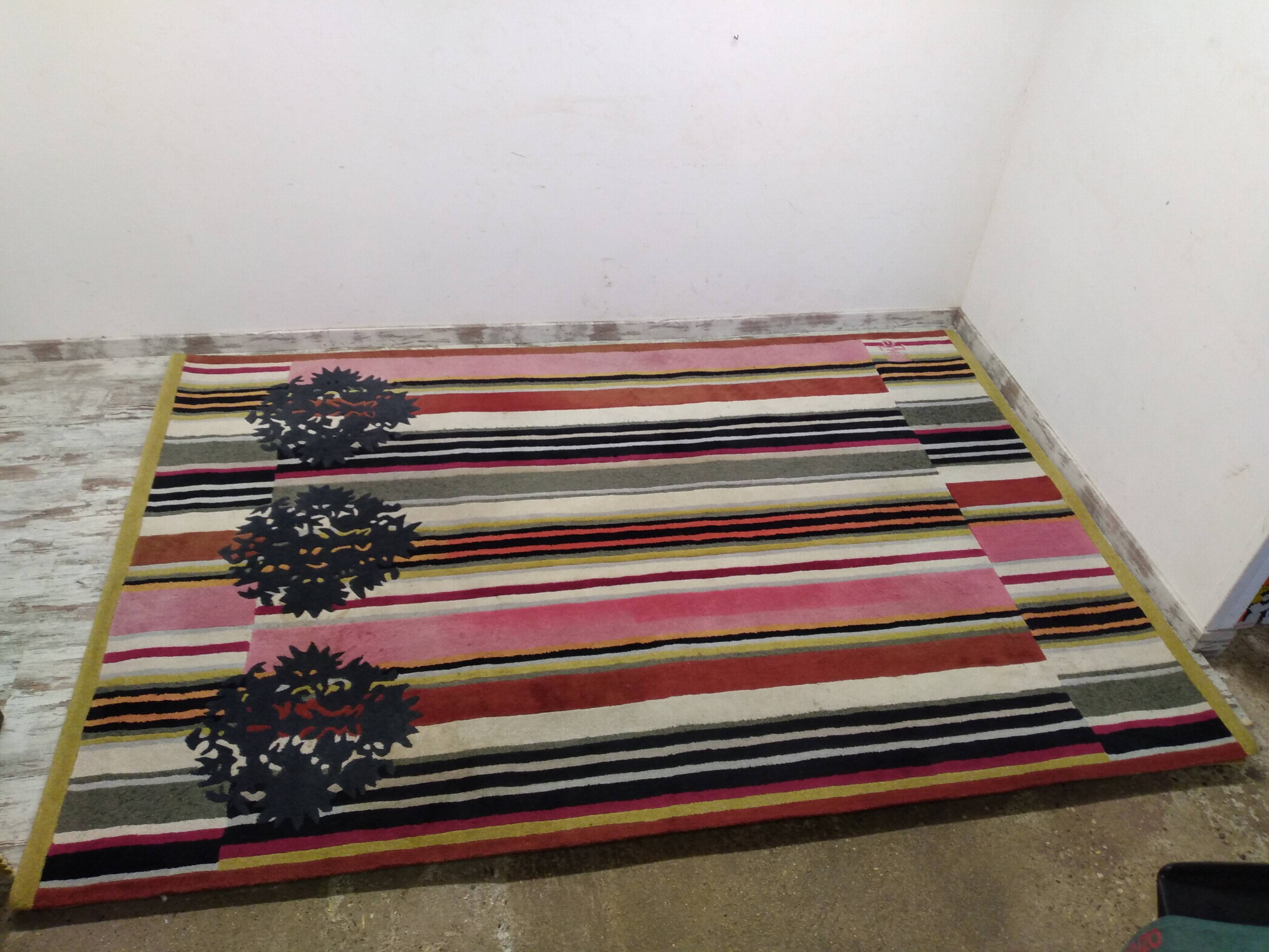 Kenzo rug "red pigalle" vintage