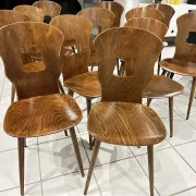 Set of 12 Baumann bistro chairs model Gentiane vintage 1970