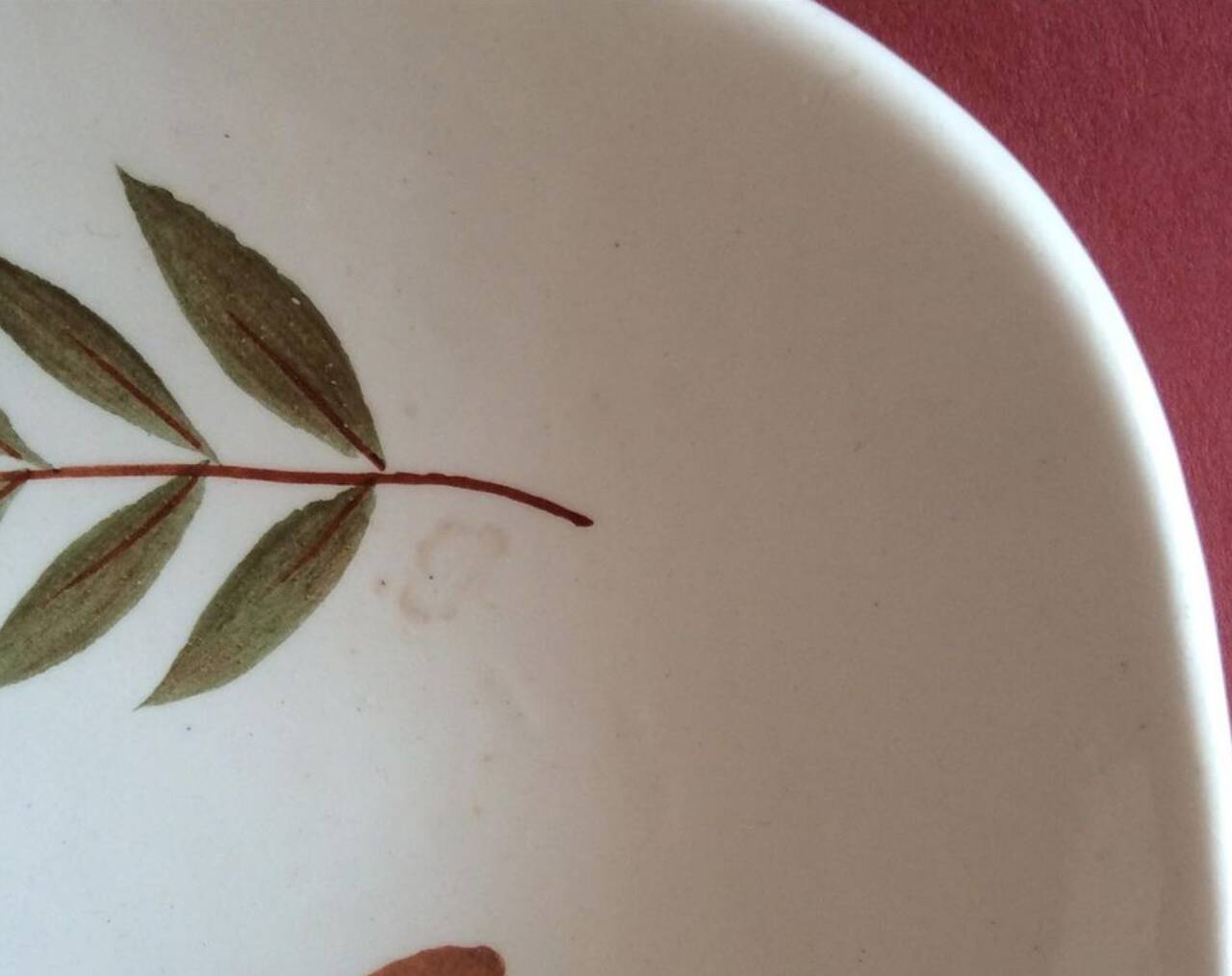 Petit plat longchamp feuilles d'automne vintage 70'