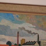 Original Swedish Oil on Panel – “Motif from Sundbyberg” by John Carlson