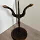 Antique wooden gueridon – green leather top with gold detailing – early 20th century