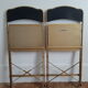 Lot de 2 chaises pliantes skai et métal
