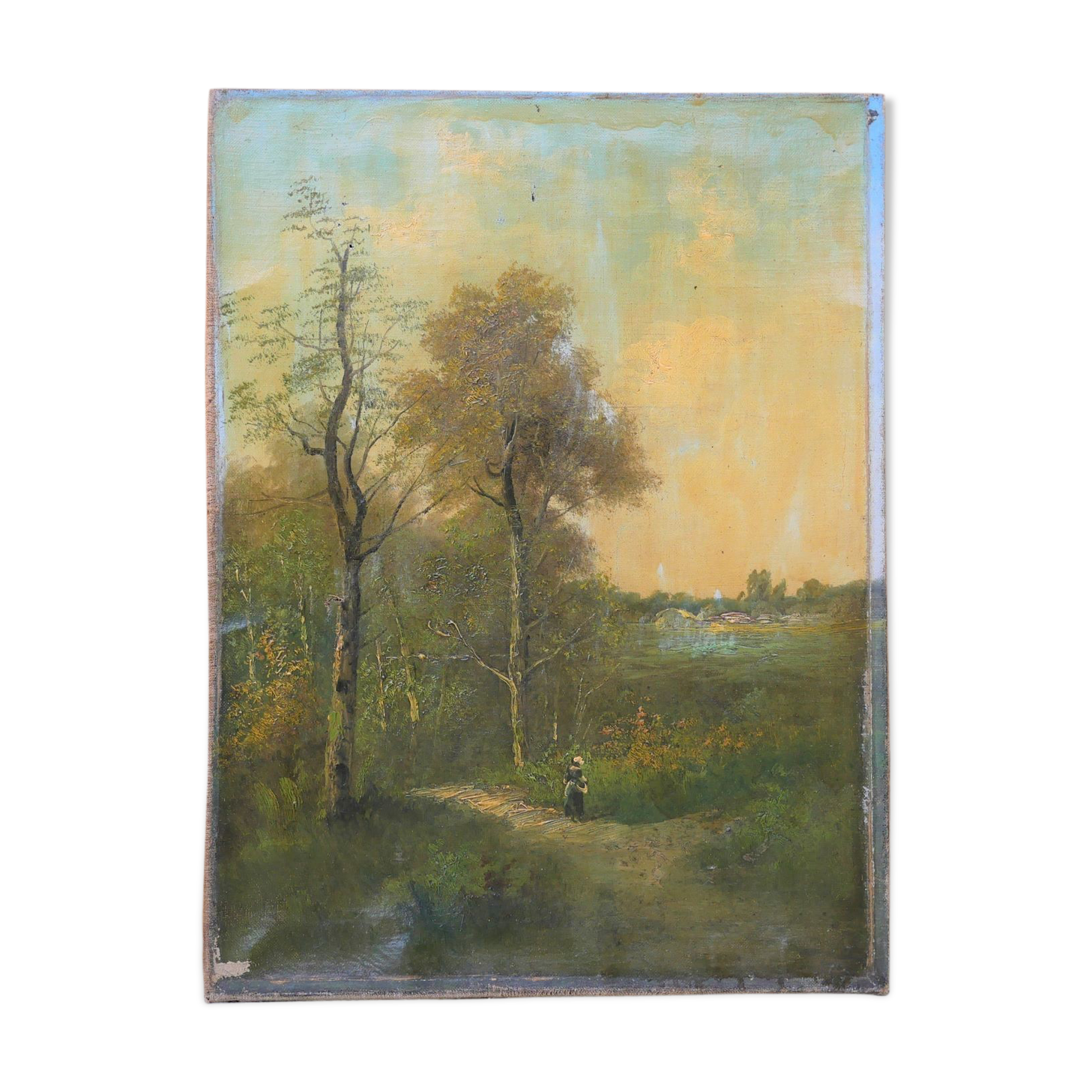 Ancient Landscape Painting, Painting on Canvas