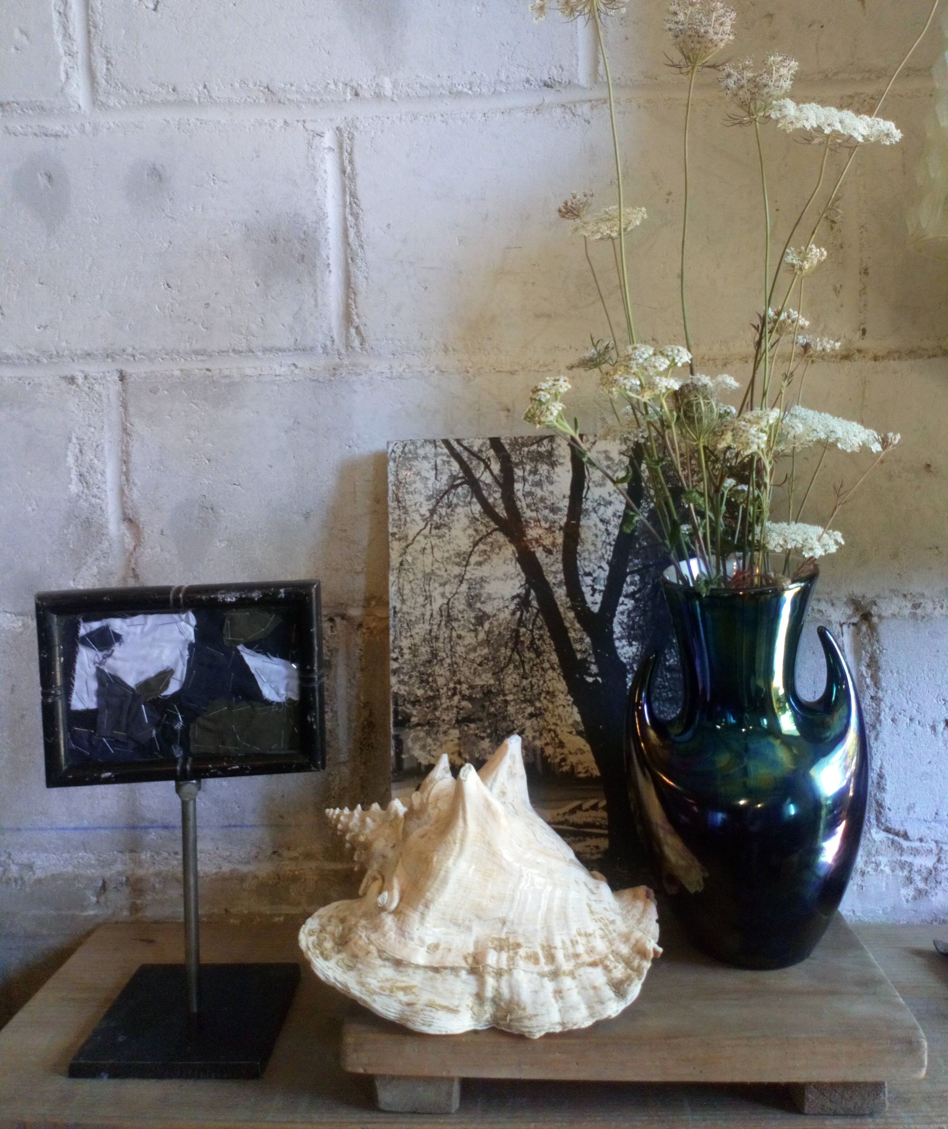 Vase with vintage Verceram ceramic arms