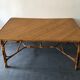 Vintage rattan table 6 people by Louis Sognot