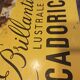 Old painted advertising sheet glossy lustral cadoricin