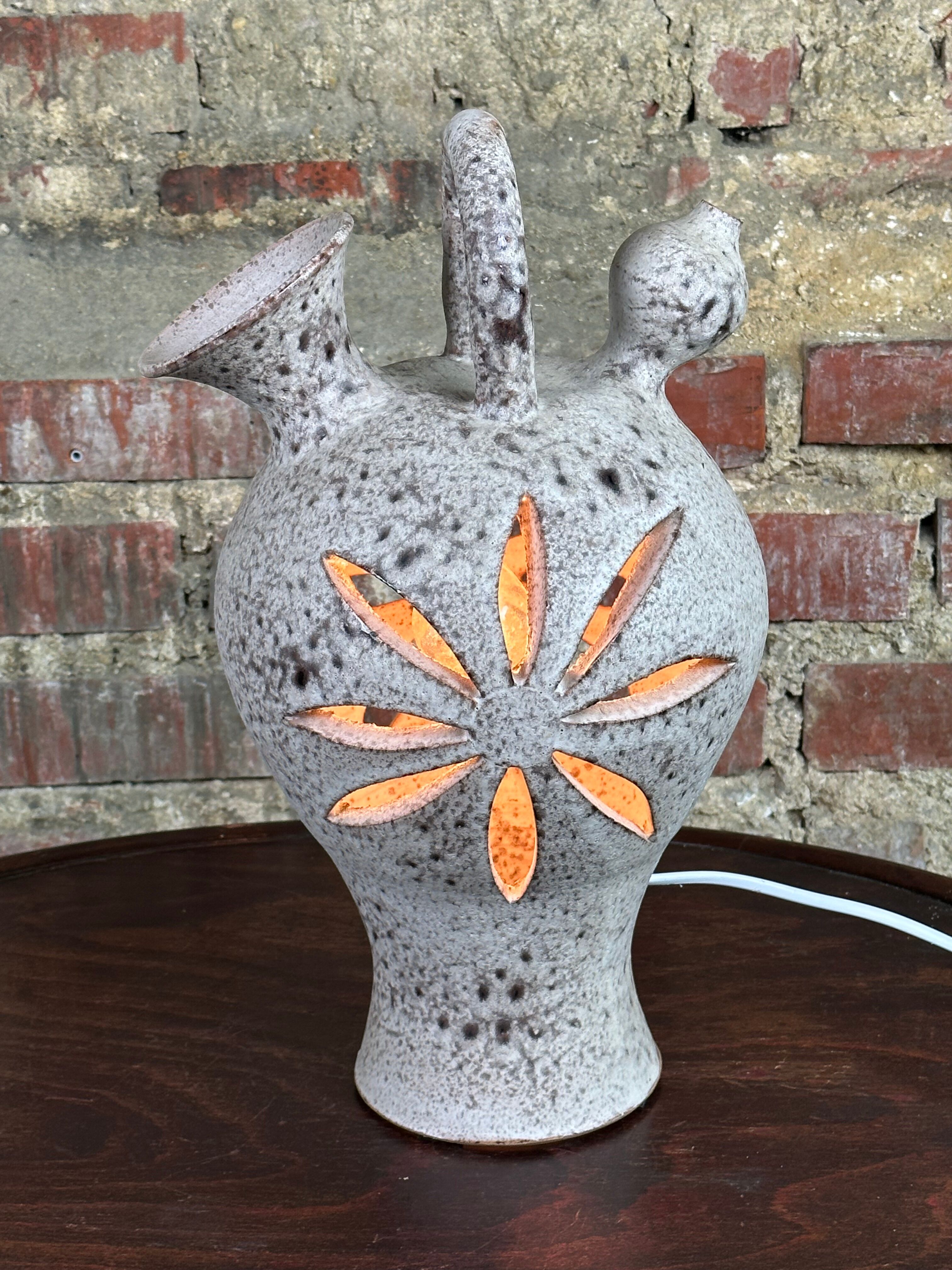 Vintage stoneware lamp 70