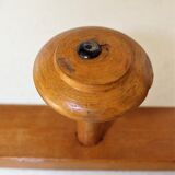 Wooden coat rack 5 hooks early twentieth