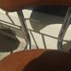 Set of 4 armchairs in chromed metal and brown imitation leather, circa 1960