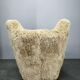 1930s Art Deco Wingback Armchair in Honey Skandilock Sheepskin