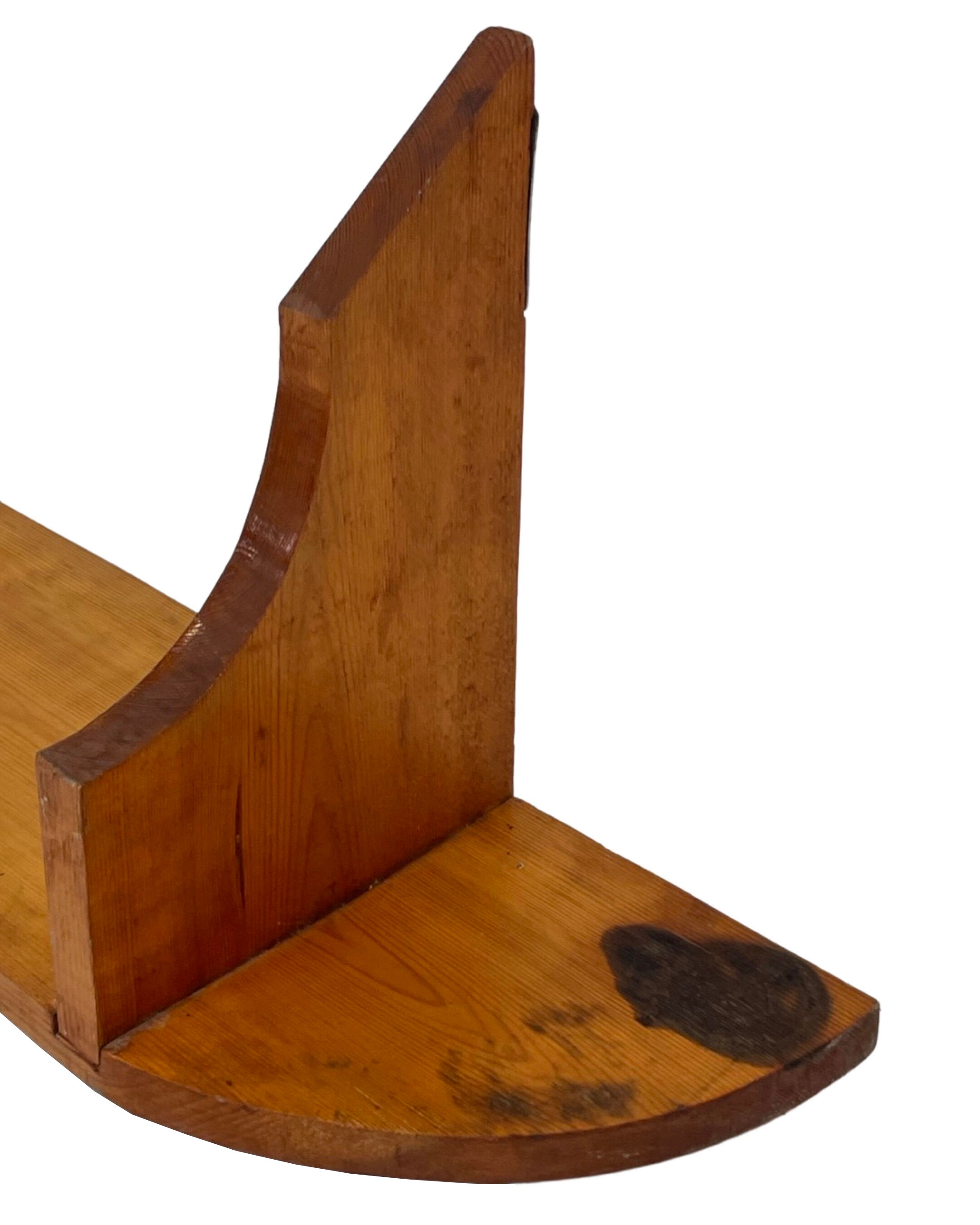 Vintage wooden wall rack bookshelf