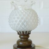 Pair of charming desk lamps vintage bedside lights wood table lighting 70's