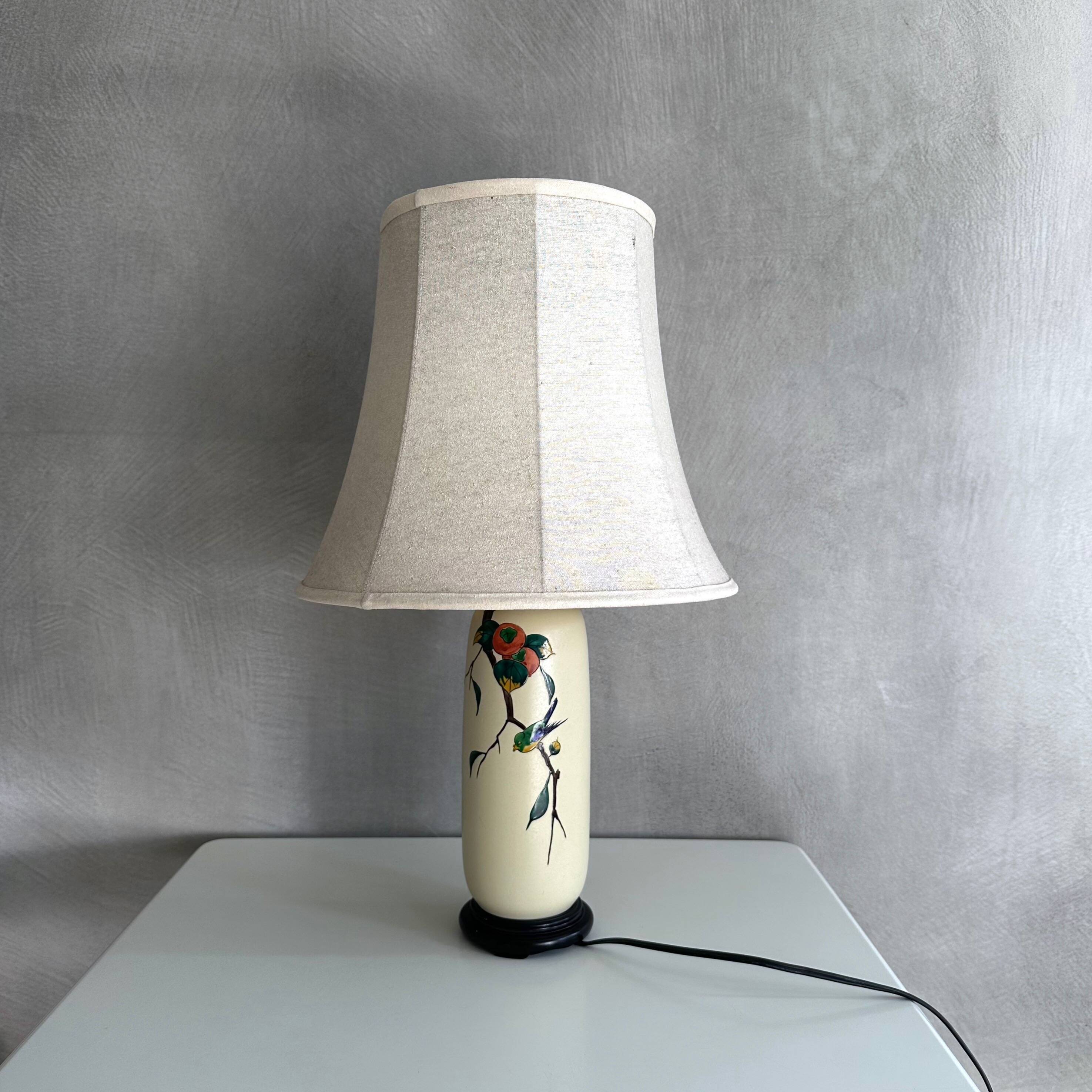 Vintage lamp, table lamp with ceramic base, mid-century floor lamp