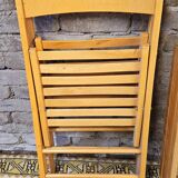 Set de 4 chaises pliantes dépareillées vintage