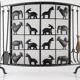 Wrought iron fireplace screen by Atelier Marolles, France, 1950s