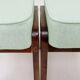 Vintage children's chair stool in pistachio green, mid-century modern design.