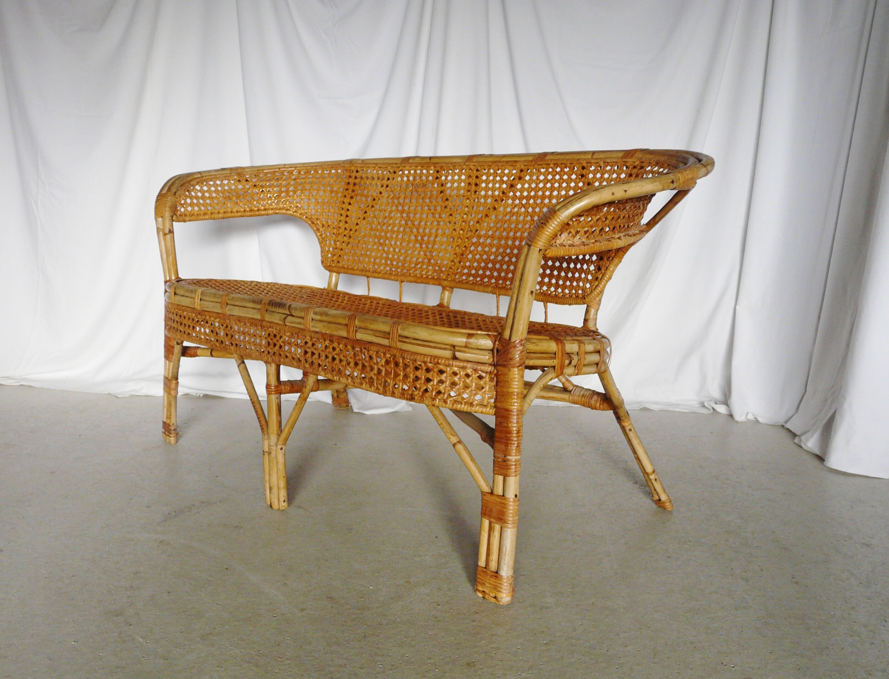 Bamboo and rattan sofa