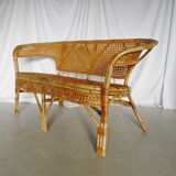 Bamboo and rattan sofa