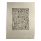 Chas-laborde boulevard des capucines (paris), 1927. original engraving
