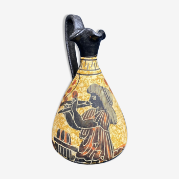 Ceramic pitcher Greek Roman decoration