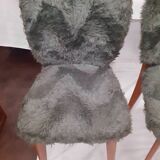 Pair of vintage furry chairs