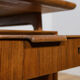 Mid-Century Teak Model 75 Freestanding Desk from Omann Jun, Denmark, 1950s