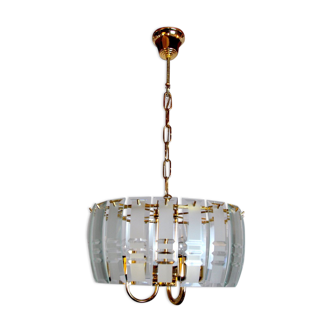 Blue Veca chandelier in Murano glass Italy 1970